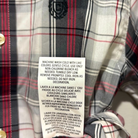 NWT Chaps Plaid Button Down Boys XXS 4-5, Red, White Black Christmas - Picture 8 of 8